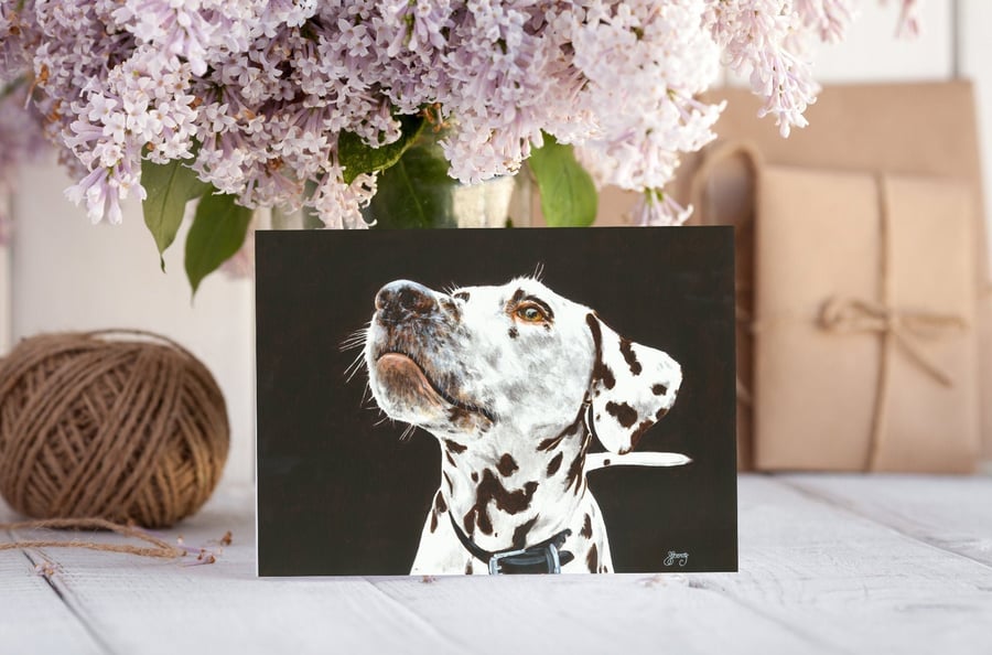 Dalmatian Greeting Card, Dog Card, Greetings Card, Puppy, Dalmatian Puppy, Dog