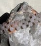 SALE - Rose Quartz Gemstone Woven Cuff Chakra Bracelet "Sunset Blush" - Image 4