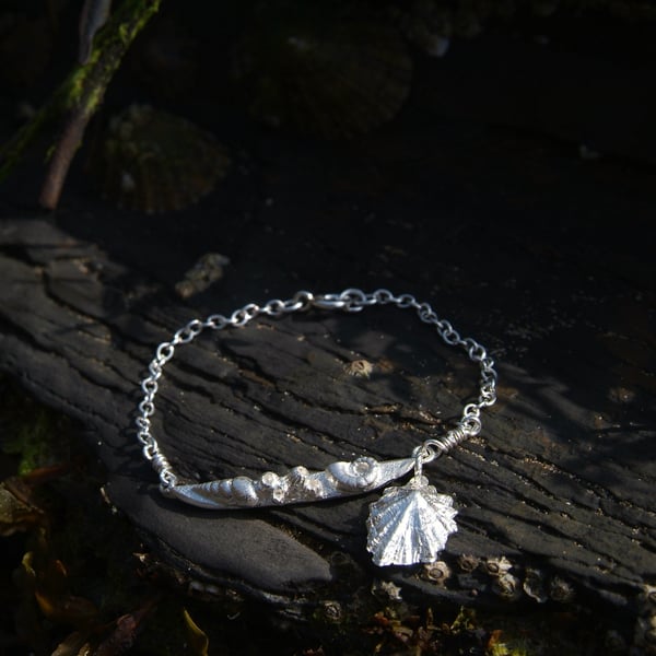 Seashore Bracelet - Handmade Silver Barnacle & Limpet Shells Beach Bracelet