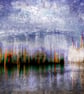 Millport Ferry Departing Largs ICM Photograph with paint Overlay