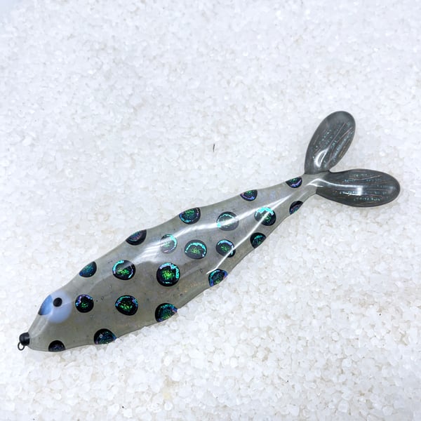 Spotty Fused Glass Fish Decoration