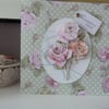 Reserved for Val Rose Decoupage Birthday Card