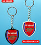 Gunner Keyring, Football Club Crest, Gift for Gunners Fan, Birthday or Christmas