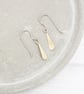 Hypoallergenic titanium ear wires - Brass stem dangle earrings - Delicate small  - Image 2