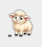 Funny Vinyl Die Cut Sticker For Adults - Cute Posing Lamb