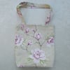 Pale green and pink floral Magnolias tote bag, handbag
