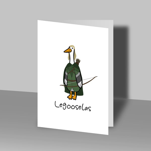 Legooselas - Goose LOTR Inspired Greeting Card