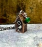 Bird House Copper & Silver Pendant - Image 2