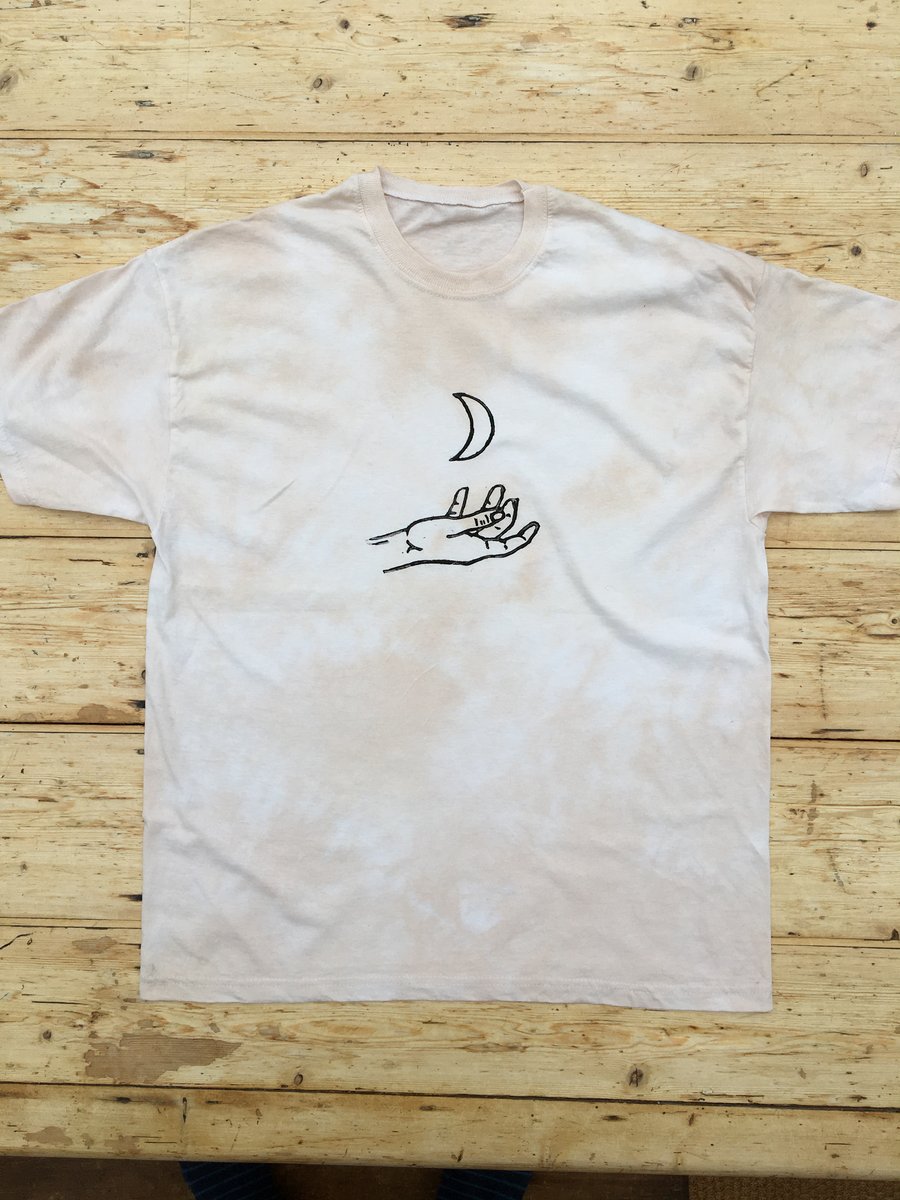 Hold the Moon plant dyed t-shirt
