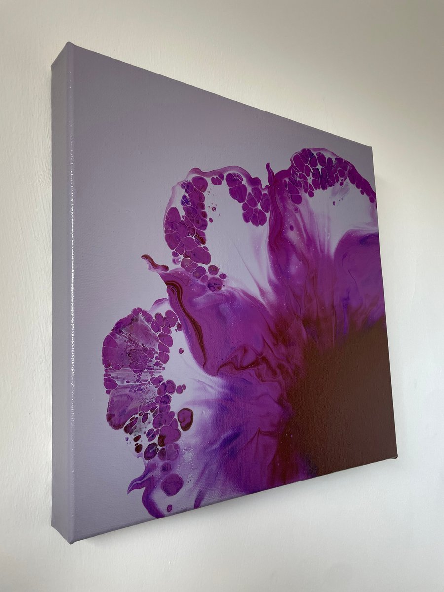  Original Purple Flower Abstract Painting Wall Art 
