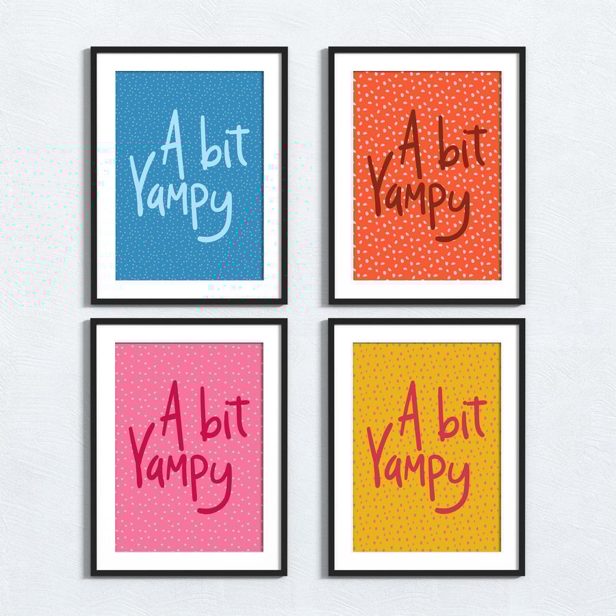 Brummie phrase print: A bit yampy