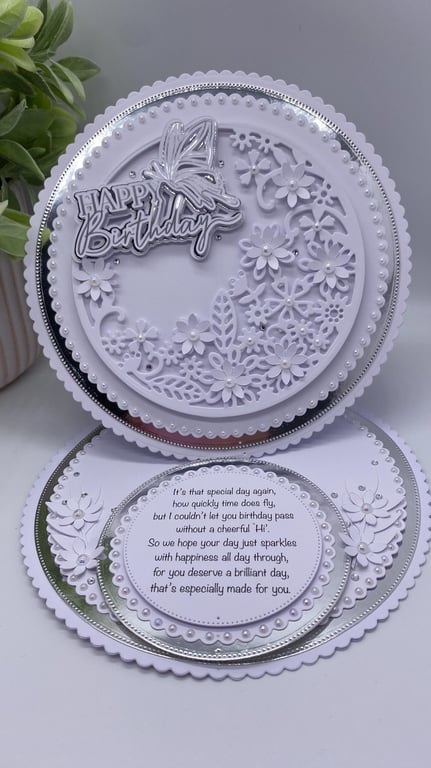 Personalised luxury boxed Handmade birthday card Easel style