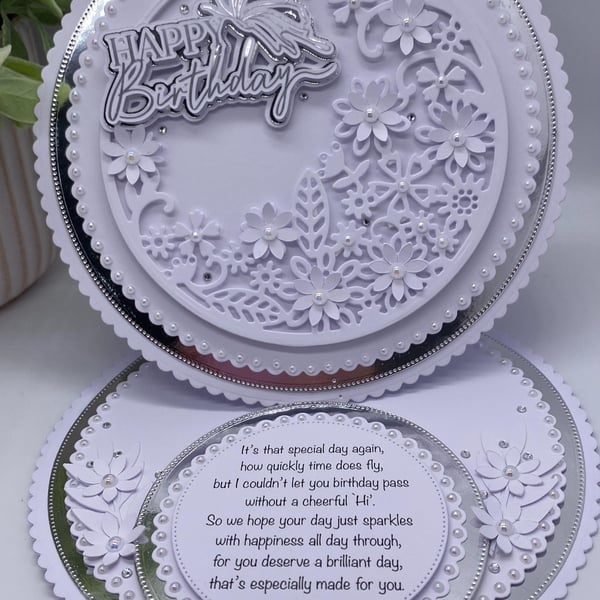 Personalised luxury boxed Handmade birthday card Easel style