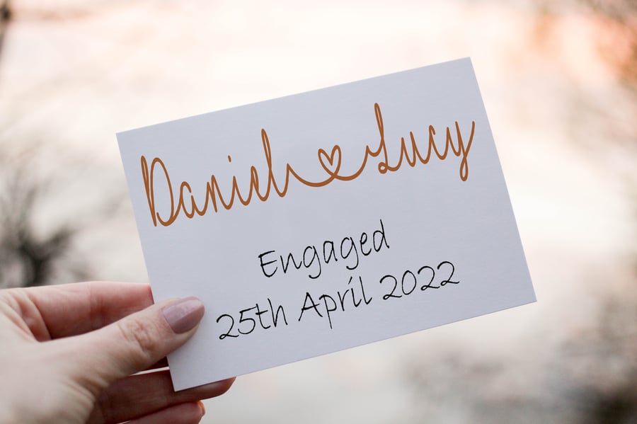 Personalised Engagement Card, Card for Engagement, Congratulations