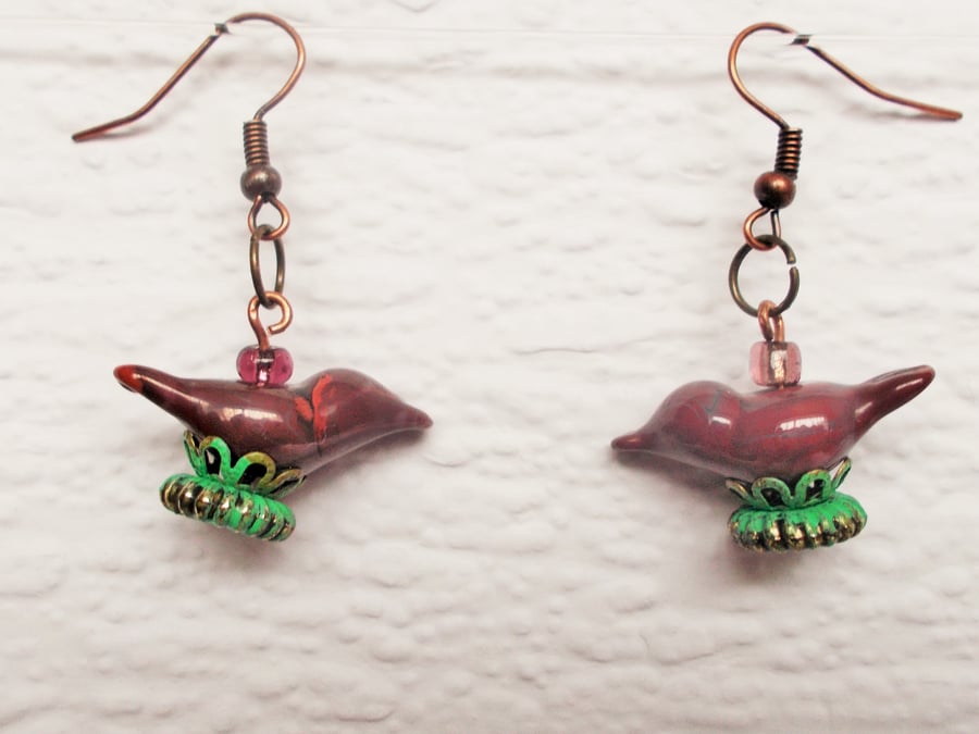 Nesting Bird Earrings 