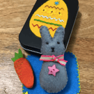 Easter Bunny in a Tin - Pocket - travel mini rabbit