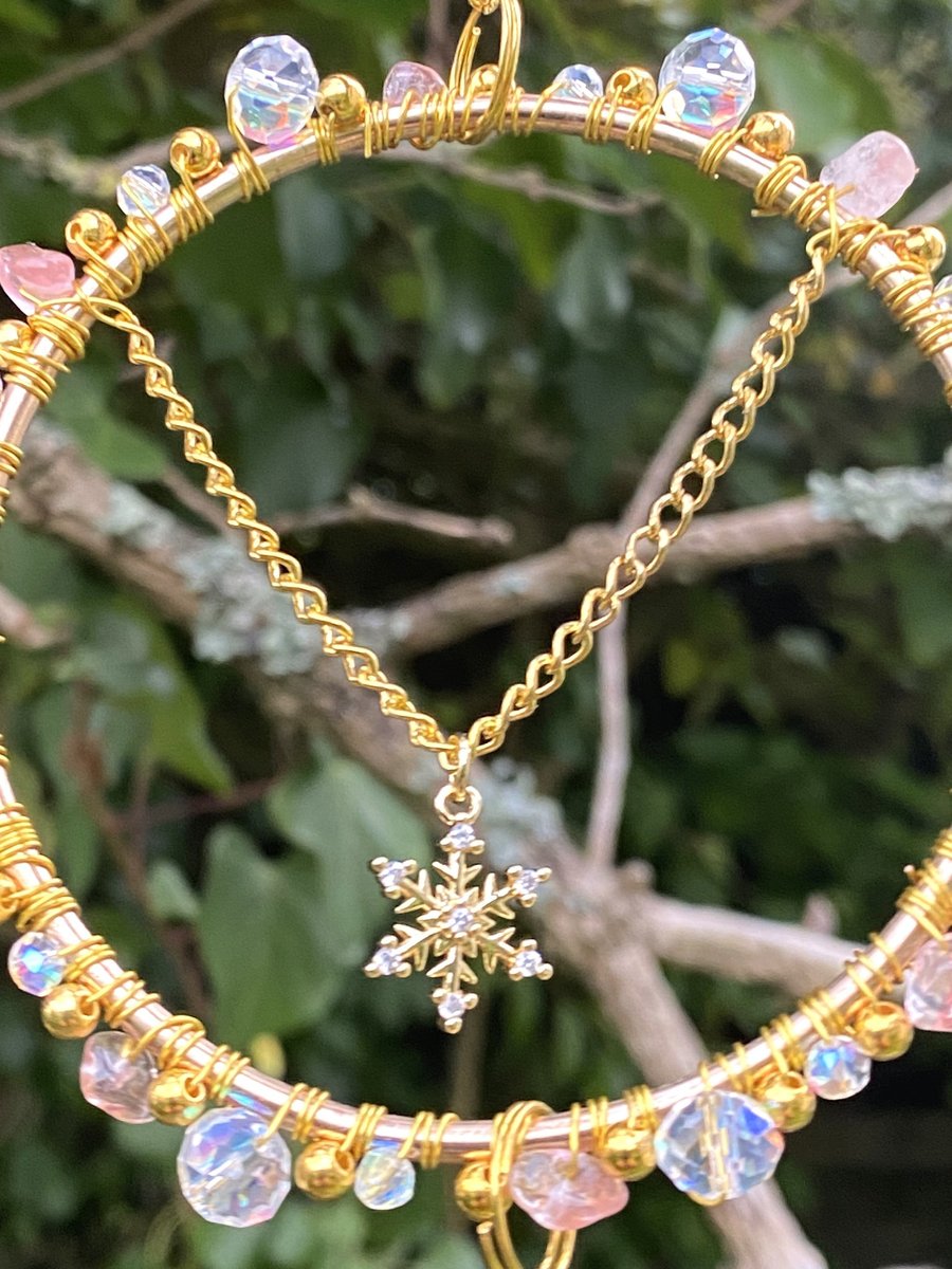 Image of Rosy - Handmade rose quartz Suncatcher
