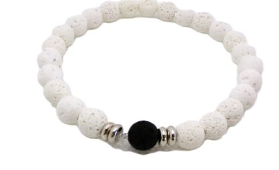  White Lava Rock Bracelet