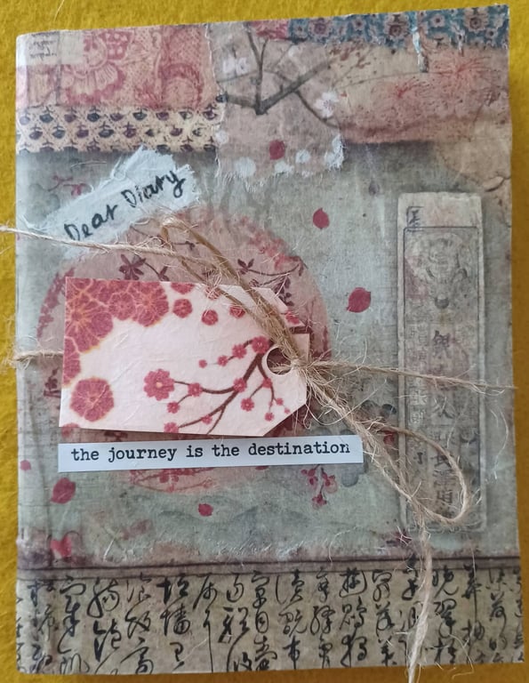 A6 Notebook Cherry Blossom Collage