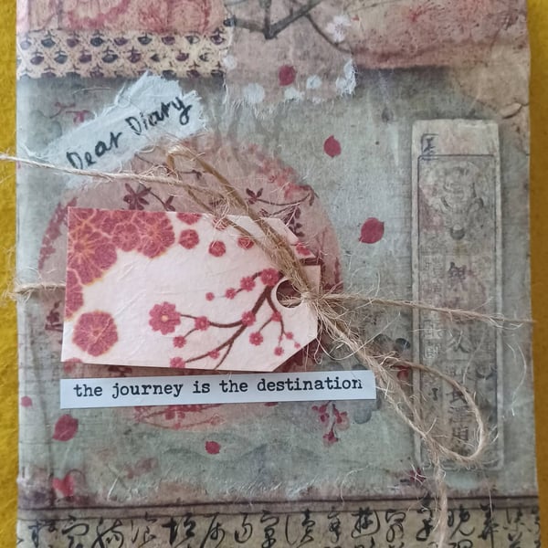 A6 Notebook Cherry Blossom Collage