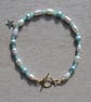 Amazonite Gemstone and Pearl Bracelet with 14k Gold Filled Toggle Clasp - Image 3