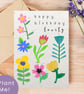 Plantable Wildflower Birthday Card, Eco Friendly Gift, Handmade in the UK