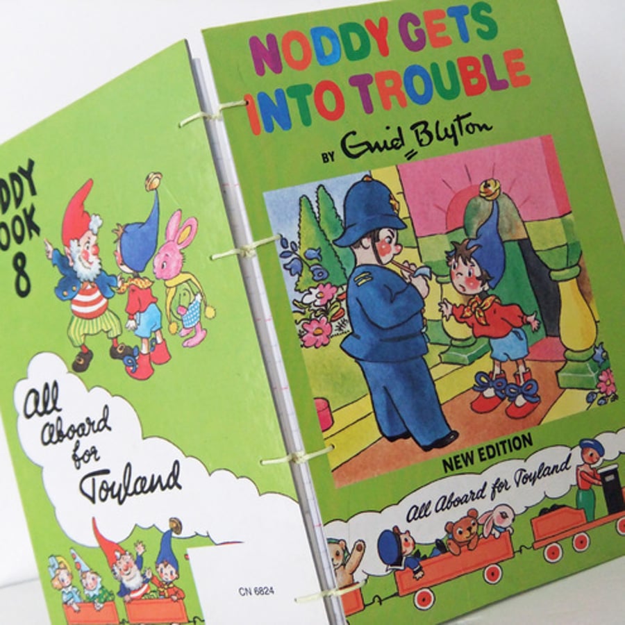 Handmade Noddy notebook – upcycled notebook made from rescued Noddy book