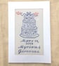 A Personalised Petit Point Wedding Card - Image 2