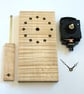 Wooden Pendulum Wall Clock in ripple sycamore with ebony & sycamore diamonds - Image 7