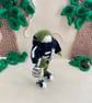  Handmade Spooky Skeleton Frog, Gothic Halloween Knitted Frog Ornament - Image 3