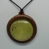 Pearlescent wooden pendant 