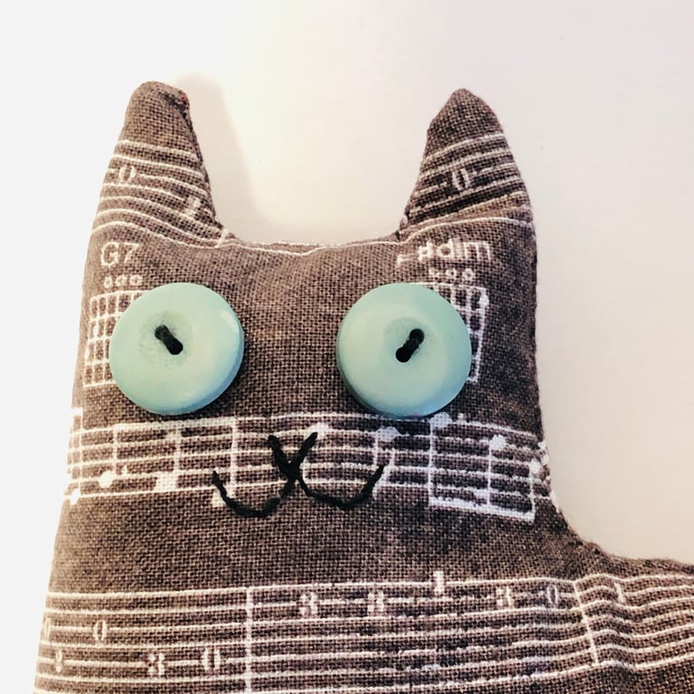 Guitar Tab Bookmark Cat Page Saver Lavender Cat Weighted Fabric Cat Paperweight