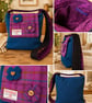 Harris Tweed shoulder bag with clovers 