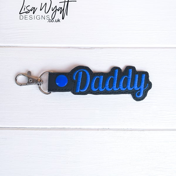 Daddy Keyring, Daddy Christmas Gift, Daddy Word Key Fob, Daddy Keychain