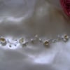 Cherry Blossom Crystal & Pearl Bridal Hair Vine 