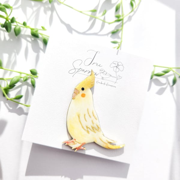 Hand-painted Bird Brooch