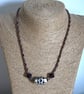 lampwork glass purple dots necklace - Image 6