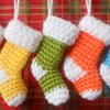 5 Pack Mini Crocheted Stockings 