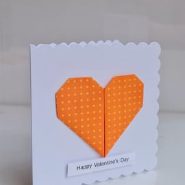 Handmade Origami Valentine, Engagement, Anniversary Card 