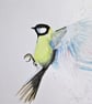 Bluetit Garden Bird flying - Image 6