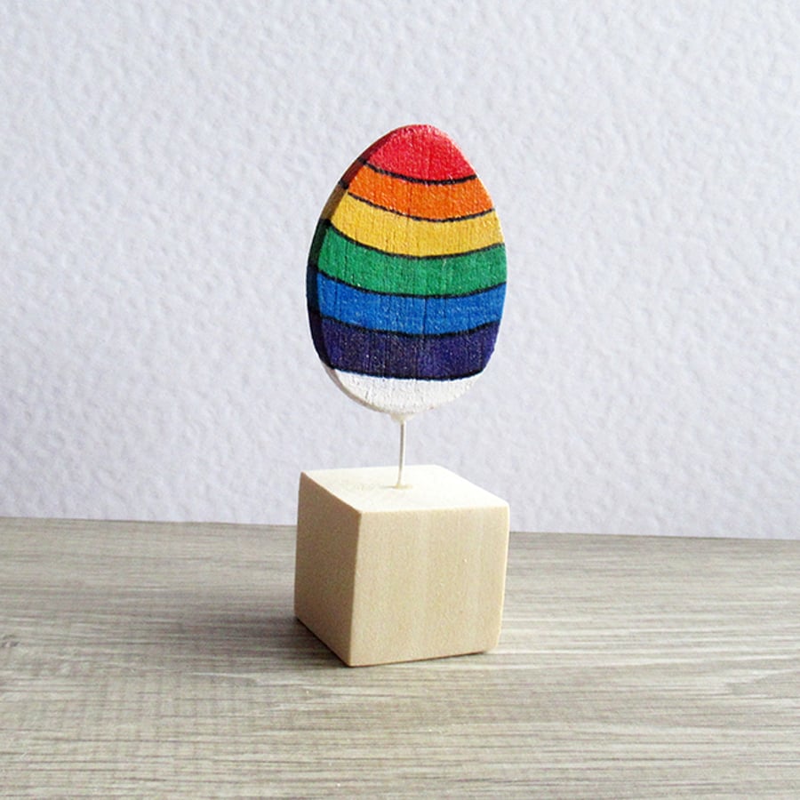 Easter Egg ornament- Rainbow egg