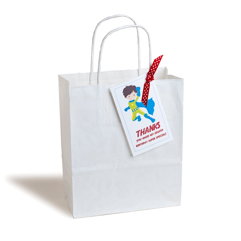 Personalised Superhero Supergirl Party Bags - pack of 6