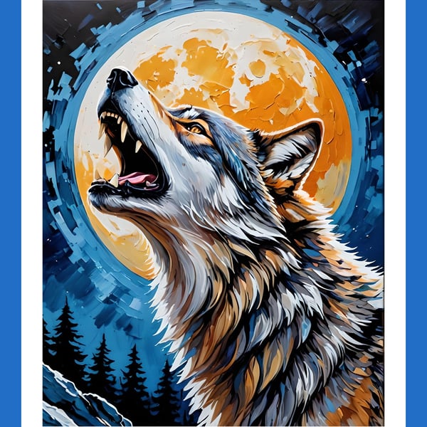 Wolf Greeting Card A5
