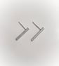 Minimalistic sterling silver earring studs - Image 2