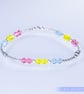 Bracelet pansexual pride sterling silver and Swarovski  - Image 3