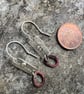 Silver and Copper Textured Dangle Earrings  - Image 4