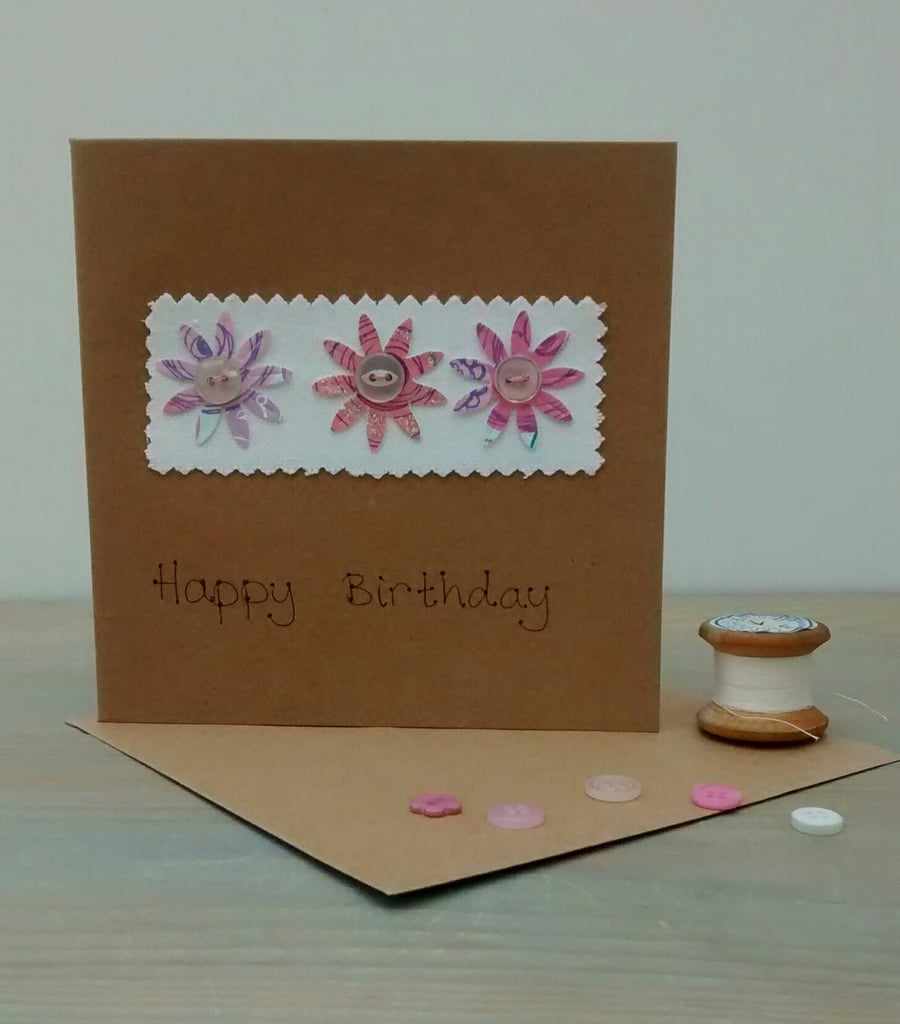 Birthday Card, Flowers, Floral Card for Her