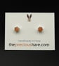 Sunstone soft orange sterling silver gemstone handmade stud earrings - Image 4