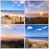 The Coastal Collection -  4 printed greetings cards with a coastal theme