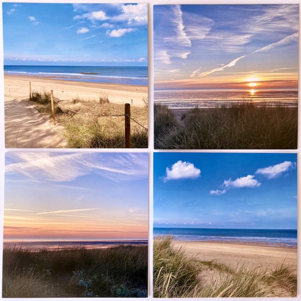 The Coastal Collection -  4 printed greetings cards with a coastal theme